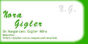 nora gigler business card