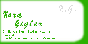 nora gigler business card